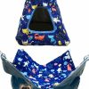 Small Animal FULUE | Fulue Small Animal Tent And Double Hammock For Ferret Rat Guinea Pig Degu Mice Hamster(Blue)