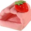 Small Animal Aichillatum | Aichillatum Guinea Pig Bed Soft Washable Small Animal Hideout For Dwarf Bunnies,Chinchilla, Hedgehog,Parrot,Lizard(Strawberry Style,S)