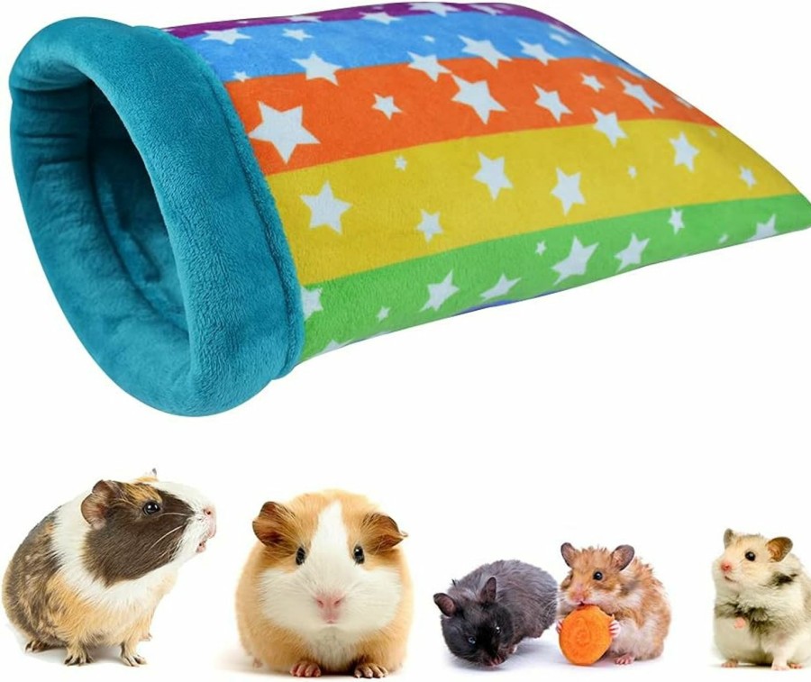 Small Animal HOMEYA | Homeya Hamster Sleeping Bag, Small Pet Animals Soft Flannel House Bed Nest Hideout Pouch Sack Sleeping Bed For Hedgehog Squirrel Bunny Guinea Pig Rat Warm Cage Decor Accessory (14 * 11 Inch)