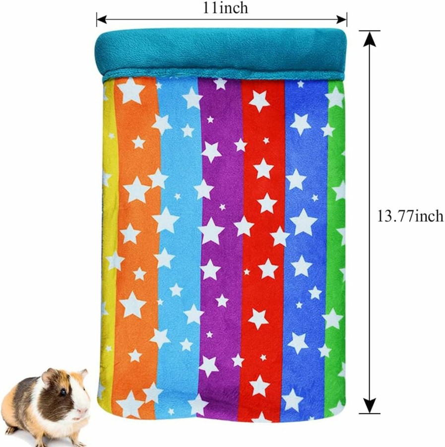 Small Animal HOMEYA | Homeya Hamster Sleeping Bag, Small Pet Animals Soft Flannel House Bed Nest Hideout Pouch Sack Sleeping Bed For Hedgehog Squirrel Bunny Guinea Pig Rat Warm Cage Decor Accessory (14 * 11 Inch)