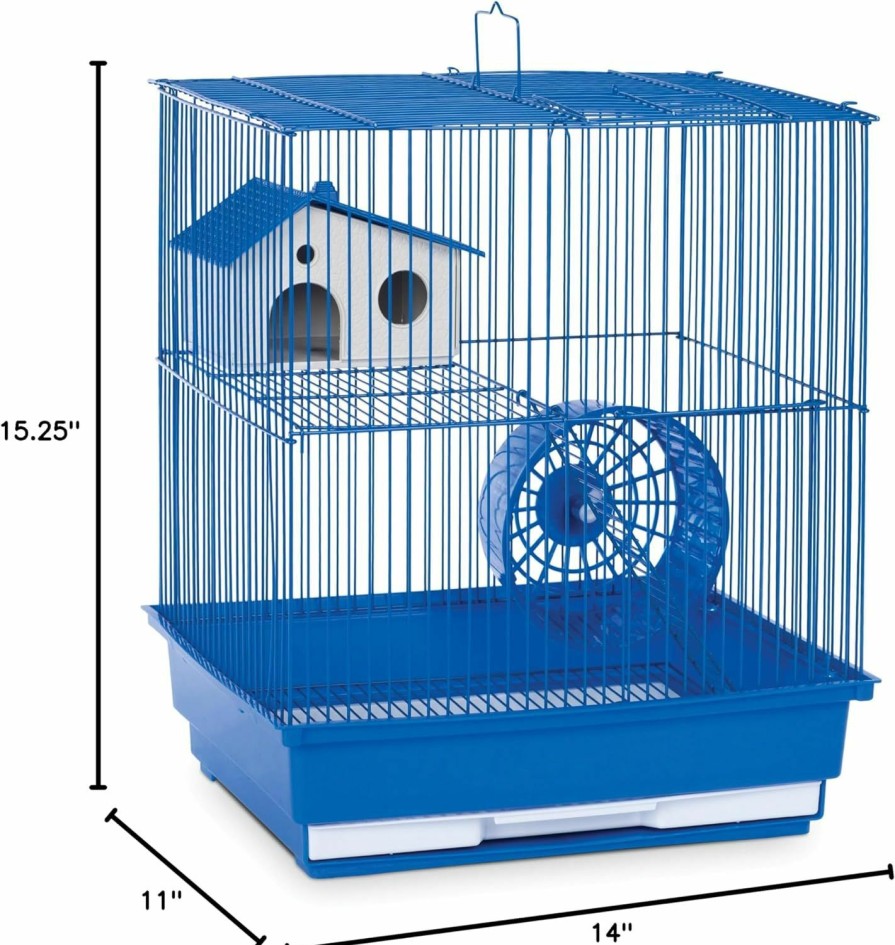 Small Animal Prevue Hendryx | Prevue Hendryx Sp2010B Two Story Hamster And Gerbil Cage, Blue,Small