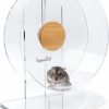 Small Animal Niteangel | Niteangel Silent Hamster Exercise Wheel - Dual-Bearing Quiet Spinning Acrylic Hamster Running Wheel For Hamster Gerbils Mice Degus Or Other Small Animals (Medium - Wider Version)