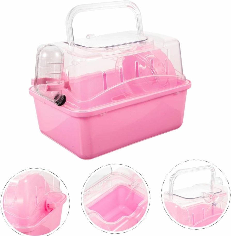 Small Animal Mipcase | Mipcase Hamster Cage Clear Stand Small Container Small Stand Pet Cage Hamster Sleeping Box Hamster Carrier Cage Sky-Blue Take Away Plastic Travel Small Pastoral Outdoor Cage