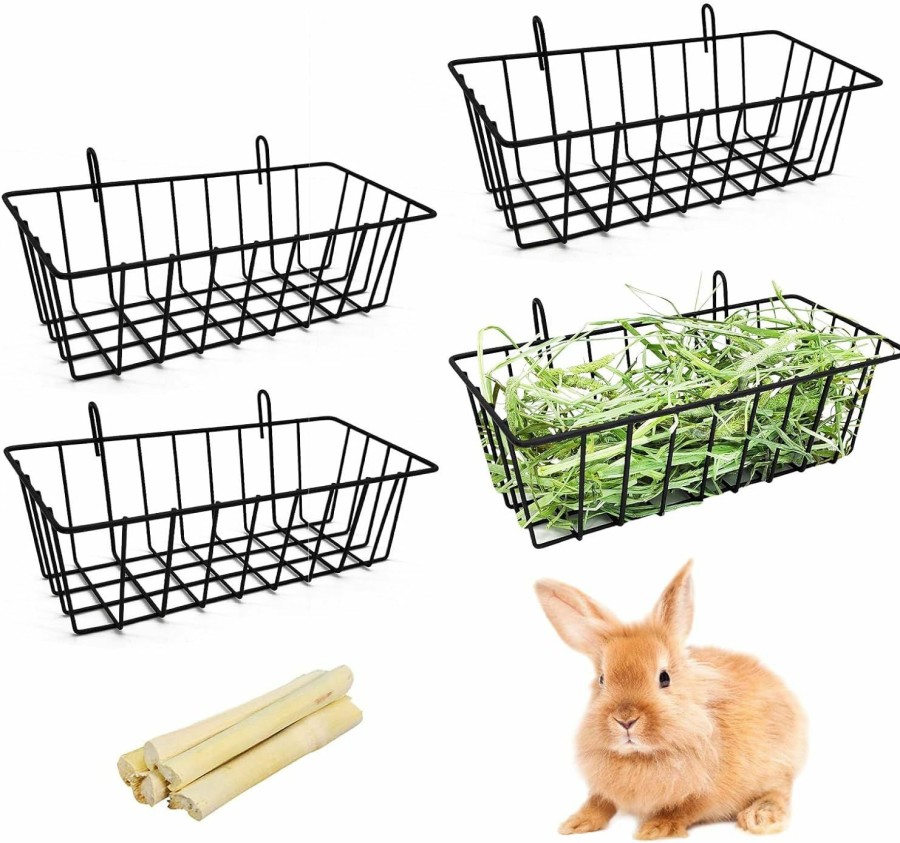 Small Animal BNOSDM | Bnosdm 4 Pack Rabbit Guinea Pig Bunny Chinchilla Ferret Hay Feeder, 9X3.9X2.9In, 0.26Lb