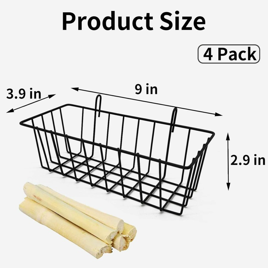 Small Animal BNOSDM | Bnosdm 4 Pack Rabbit Guinea Pig Bunny Chinchilla Ferret Hay Feeder, 9X3.9X2.9In, 0.26Lb