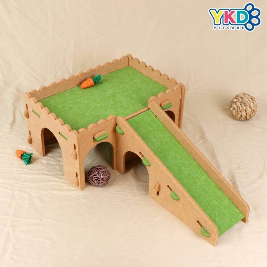 Small Animal YKD | Ykd Guinea Pig House, Felt Cloth Guinea Pig Hideout Hut With Cave Stairs, Small Animal Hideout For Chinchilla Guinea Pig Bunny Playing Sleeping Hiding (Extra Large)