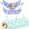 Small Animal LAIRIES | Lairies 2-Pack Guinea Pig Hammock, Hamster Ferret Hiding Tunnel And Bed Hideout Set, Soft Coral Velvet And Arctic Fluff Material, Suitable For Small Pets