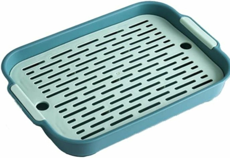 Small Animal Gigicloud | Gigicloud Rabbit Litter Box With Grate, 14.5 X 9.5 Inch Guinea Pig Litter Pan Anti-Turnover Pet Toilet Potty Trainer Corner Guinea Pig Training Pan Cage With Toilet Tray For Rabbit Chinchilla Guinea