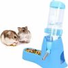 Small Animal NEWWEIC | Newweic Small Animal Water Bottles, 3 In 1 No Drip Hamster Water Bottle Free Standing Small Pets Water Dispenser With Stand /Food Dish For Dwarf Hamsters, Gerbils And Other Small Rodents (125Ml,Blue)