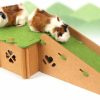 Small Animal YKD | Ykd Guinea Pig House, Felt Cloth Guinea Pig Hideout Hut With Cave Stairs, Small Animal Hideout For Chinchilla Guinea Pig Bunny Playing Sleeping Hiding (Large)