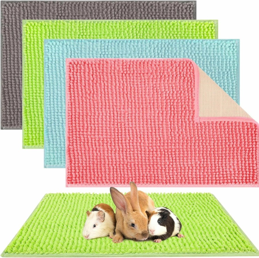 Small Animal Barydat | Barydat 4 Pcs Guinea Pig Cage Liners 24 X 47 Inch Fast Absorbent Bedding For Guinea Pig Cage Pee Pads Washable Absorbent Reusable Guinea Pig Mat Sleeping Guinea Pig Bed For Training Sleeping