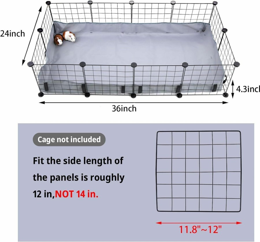 Small Animal DZWLKJ | Dzwlkj Guinea Pig Cage Liner Tarp Bottom Waterproof And Washable Base Also For Rabbits, Bunny, Chinchesillas, Hedgehog, Ferrets And Other Small Animals(24X36 Inches)