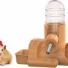 Small Animal Hamiledyi | 3 In 1 Hamster Water Bottle Little Pet Auto Drinking Dispenser With Food Container Base Hut And Hideout Base For Dwarf Hamster Mouse Rat Hedgehog And Other Small Animals(120Ml) (Grey)