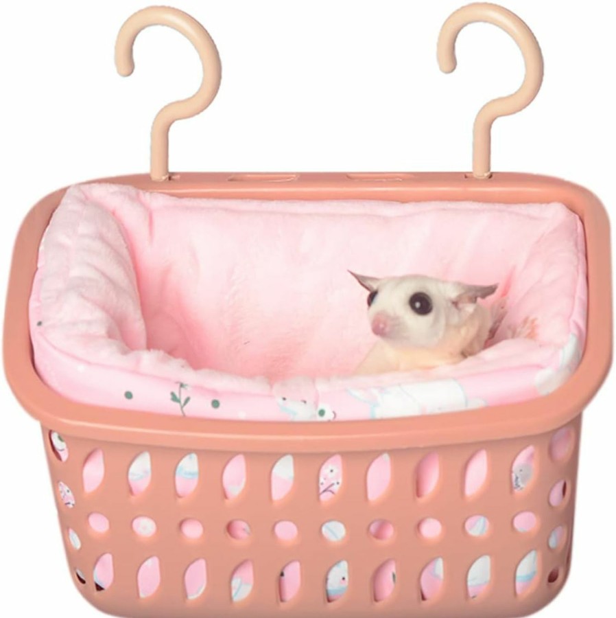 Small Animal LEFTSTARER | Leftstarer Rat Hammock Bed Hamster Sugar Glider, Warm Soft Hanging Basket Bedding, Rat Accessories Toys Rat, Squirrel, Hedgehog, Lizard, Hamster (Small, 2. Green Box Dinosaur) (Dfsa-122)