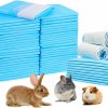 Small Animal Amakunft | Amakunft Rabbit Pee Pads, Pet Toilet/ Potty Training Pads, Super Absorbent Guinea Pig Disposable Diaper For Hedgehog, Hamster, Chinchilla, Cat, Reptile And Other Small Animal (100Pcs-18 X13, Blue)