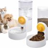 Small Animal DricRoda | Dricroda Pet Feeder Waterer Hanging Dog Cat Food Water Dispenser, Automatic Gravity Feeder Waterer Set For Cage Pets, Travel Food Water Bowl Rabbit Feeder For Ferret Small And Medium Animals, White