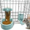 Small Animal kathson | Kathson Rabbit Food Water Dispenser Pet Cage Automatic Feeder 2L Food Dispenser 17Oz Waterer Small Animal Hanging Bottle Bowl Set For Rabbit Cat Small Dog Ferret Puppy