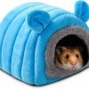 Small Animal veelleen | Veelleen Warm Guinea Pig Bed, Guinea Pig Hideout, Hedgehog Bed, Cave Bed For Small Animals Like Guinea Pigs, Hedgehogs, Ferrets, Dwarf Rabbits, Rats, Bunnies, Chinchillas And Syrian Hamsters(Blue)