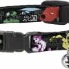 Small Animal Buckle-Down | Buckle-Down Breakaway Cat Collar - Big Hero 6 Group Action Pose/Name Blocks Black/Gray/Multi Color - 1/2\" Wide - Fits 8-12\" Neck - Medium