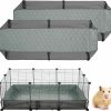 Small Animal HOMBYS | Hombys 2 Pack Guinea Pig Cage Liner With Raised Sides, Washable Fleece Bedding For Guinea Pigs And Other Small Animals, Reusable, Extra Absorbent And Waterproof (27\"X56\", Brown)