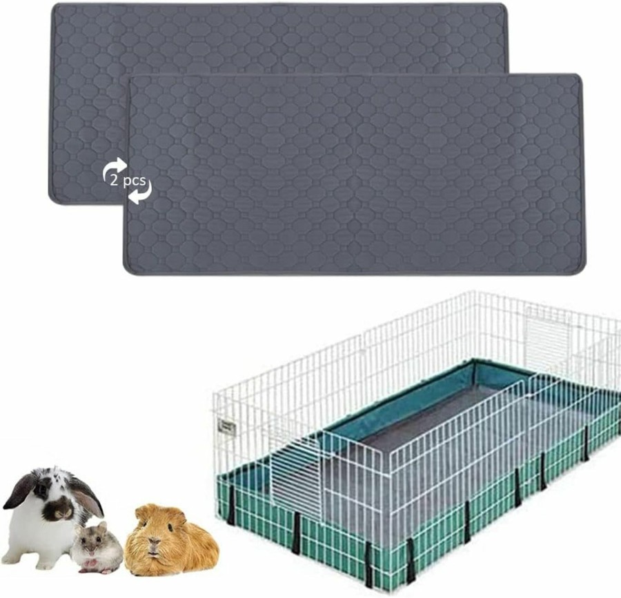 Small Animal CNTOPKITER | Cntopkiter Guinea Pig Fleece Cage Liners, Guinea Pig Pee Pads Washable And Reusable 2 Pack, Guinea Pig Fleece Cage Liners (23.6'' X 17.7'')