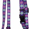 Small Animal Yellow Dog Design | Yellow Dog Design Argyle Purple Roman Style H Dog Harness, Large