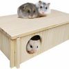 Small Animal Hamiledyi | Wooden Multi-Chamber Hamster Maze Small Animal Hideout Playground Mouse Tunnel Exploring Toys For Gerbils Dwarf Hamsters And Other Small Rodents