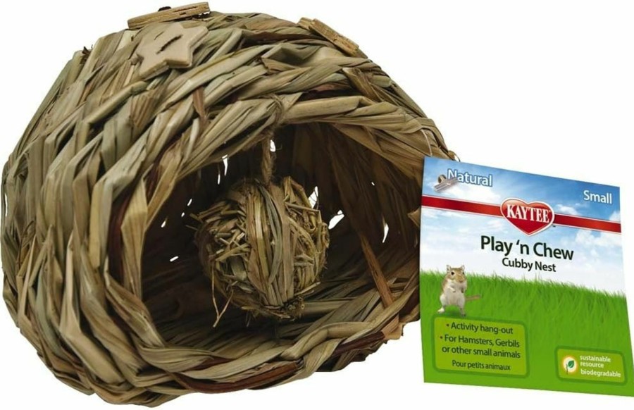 Small Animal Kaytee | Kaytee Natural Play-N-Chew Chubby Nest For Pet Guinea Pigs And Rats, Medium