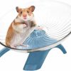 Small Animal QWLWBU | Qwlwbu Hermit Crab Climbing Toys, Hamster Wheel, Flying Saucer Silent Running Exercise Wheel For Hamsters, Gerbils, Mice, Hedgehog And Other Small Pets(Transparent Grey)