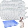 Small Animal POFUIERKN | 30 Pcs Disposable Small Animals Cage Liner Rabbit Cage Liners Plastic Clear Bunny Cage Liner Bag Universal Toilet Film,For Hedgehog, Hamster, Chinchilla, Cat, Reptile And Other Small Animal