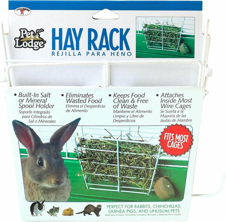 Small Animal Little Giant | Little Giant Wire Hay Rack - Pet Lodge - Hay & Grass Feeder/Manger For Rabbit, Hamster, Guinea Pig, Chinchilla, Ferret, Other Small Animals (Item No. 153171)