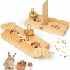 Small Animal WHEARTED | Guinea Pig Foraging Toy Wooden, Enrichment Foraging Toy For Hamster, Bunny, Rat, Chinchilla Or Other Small Animals, Interactive Hide Treats Puzzle Snuffle Game, Mental Stimulation Toy, 2 Pack