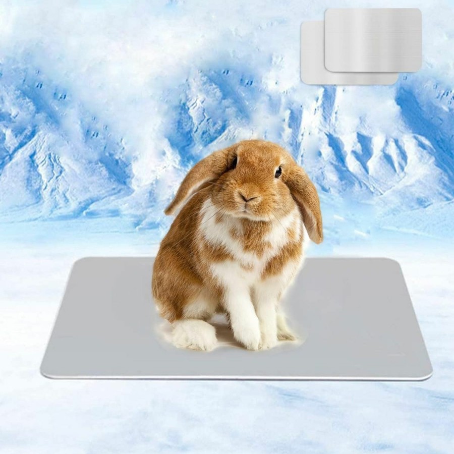 Small Animal HzNzYHD | Hznzyhd 2 Pack Rabbit Cooling Pads - 11.8 X 7.9 In,Self Cool Bite Resistance Bunny Cooling Plate Ice Bed Mat For Hamster Guinea Pig Chinchilla Kitten Puppy Small Animals