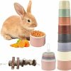 Small Animal LIFEBEA | Lifebea Rabbits Small Animals Stacking Cups Multi-Colored Stackable Toys For Bunny Chinchilla Guinea Pig & Hamster (Pure Color)