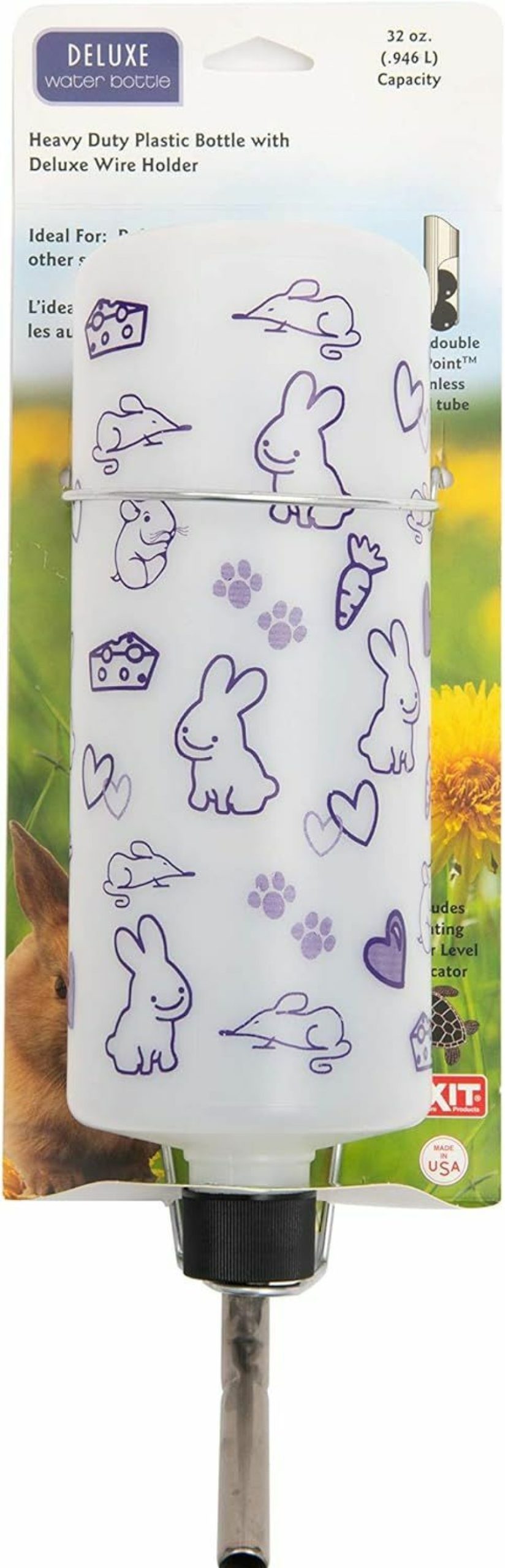 Small Animal Lixit | Lixit Original Super Seal Water Bottle For Rabbits, Cats, Ferrets, Hamsters, Guinea Pigs, Gerbils And Other Small Animals. (16 Ounce (Pack Of 2), Frosted)