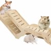 Small Animal KeaJuidy | Wooden Climbing Ladder For Hamsters Secret Peep Tunnel Hamsters Sleeping House Hamster Hideout Shed Hamster Palyhouse Toys Cage Accessories Hamster House Decorative Small Animals Hut