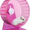 Small Animal TieLishor | Tielishor Hamster Wheel,Silent Wheel,Super Silent Hamster Exercise Wheels,Silent Hamster Wheel,Adjustable Stand Hamsters Exercise Wheels,Quiet Rat Wheel ( 5.5 Inch, Pink)