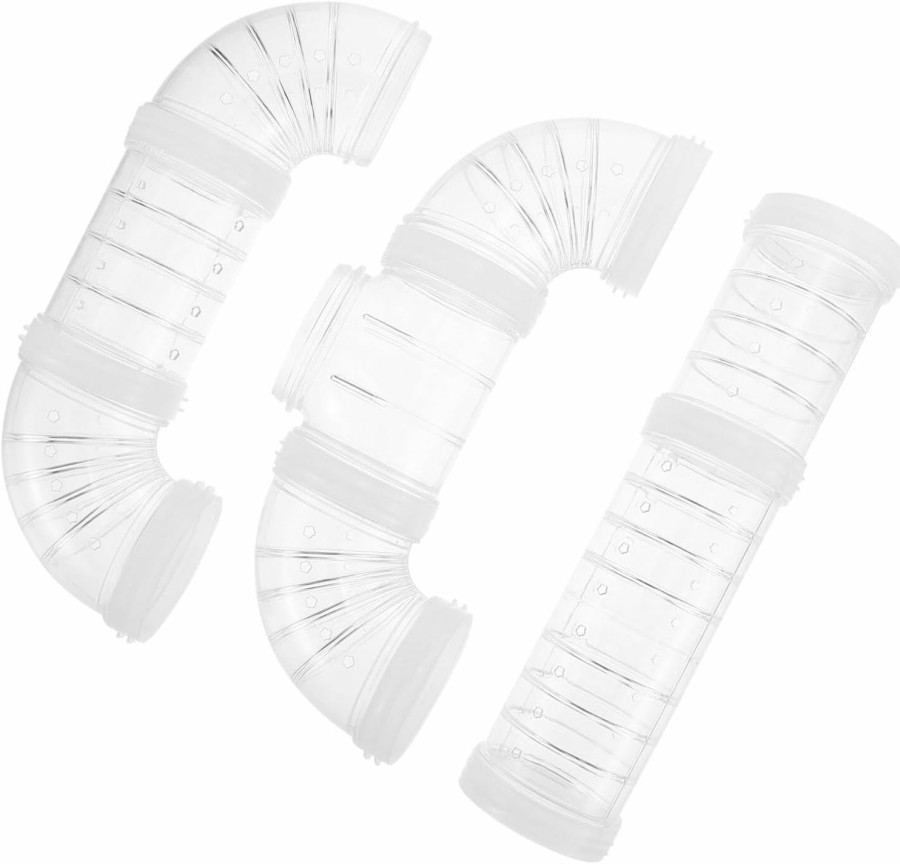 Small Animal Hemobllo | Hemobllo Hamster Toys Hamster Tubes Set, Plastic Transparent Curved Pipe Pet Cage Tunnel, Creative Diy Cage Connection Tunnel Track For Hamster Rat And Other Small Animals Hamster Cages