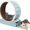 Small Animal RemixOri | Remixori Cat Exercise Wheel For Indoor Cats, 35.8\" Cat Running Wheel With Scratching Post, 2 Feeding Bowls And Small Cat Bed, Low Noise Cat Treadmill Wheel For Fitness Weight Running