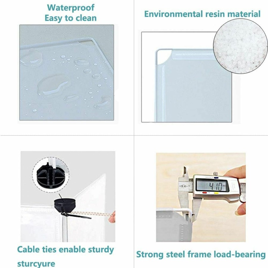 Small Animal Tfwadmx | Hamster Playpen Plastic, Rabbit Fence Indoor Small Animal Cage Exercise Pen Transparent Playpen For Puppy Guinea Pigs Bunny Chinchilla Gerbils Hedgehogs Rats (12 Panels/Size:13.78 X 13.78 Inches)