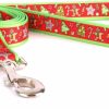 Small Animal Yellow Dog Design | Yellow Dog Design Holiday Treats Ez-Grip Dog Leash With Comfort Handle 1\" Wide And 5' (60\") Long, Large