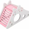 Small Animal Felenny | Felenny Hamster House Rest Nest Wooden Assembly Climbing Stairs Small Pet Exercise Playing Toy For Small Animal Squirrel Guinea Pig Hedgehog Chinchilla (Pink)