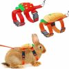 Small Animal Xloey | Bunny Harness And Leash For Rabbits,2 Pack Adjustable Bunny Harness,Cute Vest Harness And Leash Set, For Rabbit,Kitten, Puppy, Pig And Small Pet Animals