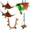 Small Animal Vctitil | Vctitil 5Pcs Hamster Hammock Small Animals Guinea Pig Pet Swing Hut Playing Hanging Warm Soft Cage Rope