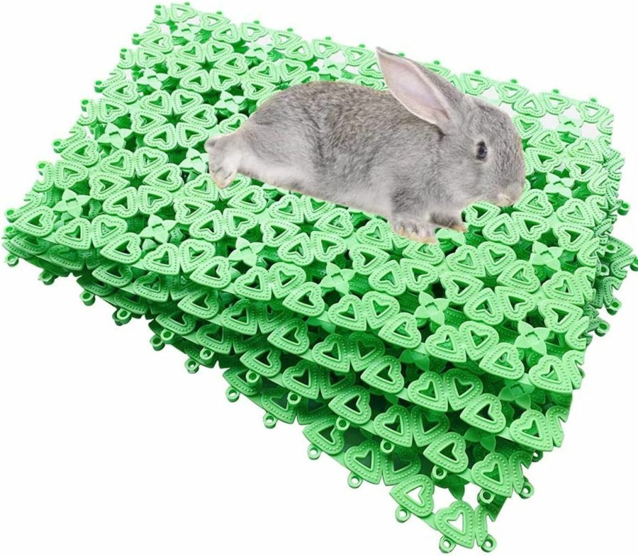 Small Animal Hamiledyi | Hamiledyi 6 Pack Rabbit Cage Mats Floor Plastic Feet Pads Mat For Pet Cats Dogs Bunny Hamster Rat Chinchilla Guinea Pig…