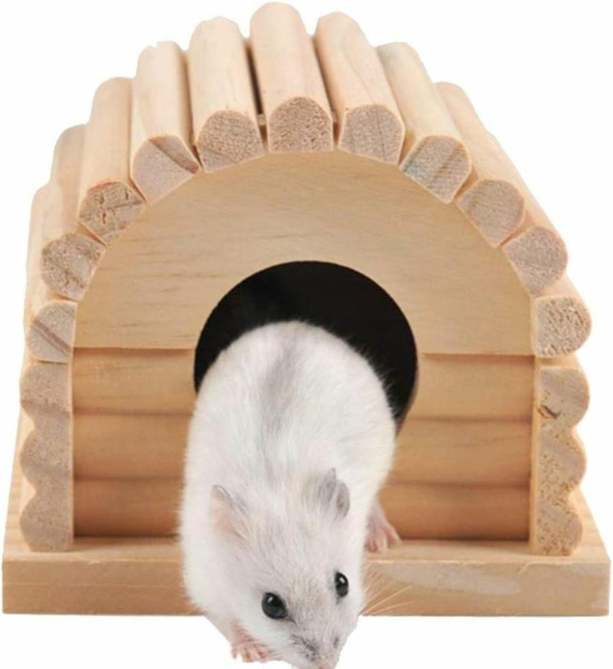 Small Animal GLOGLOW | Gloglow Hamster House, With Rosin Wooden Hamster House, Ferrets Sugar Gliders For Hamsters Birds