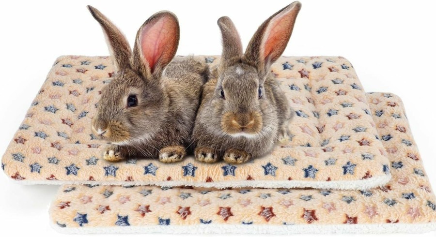 Small Animal Rypet | Rypet Small Animal Bed 2Pcs - Rabbit Bed House Winter Warm Fleece Sleep Pad For Squirrel Hedgehog Bunny Chinchilla And Other Small Animals, Random Color