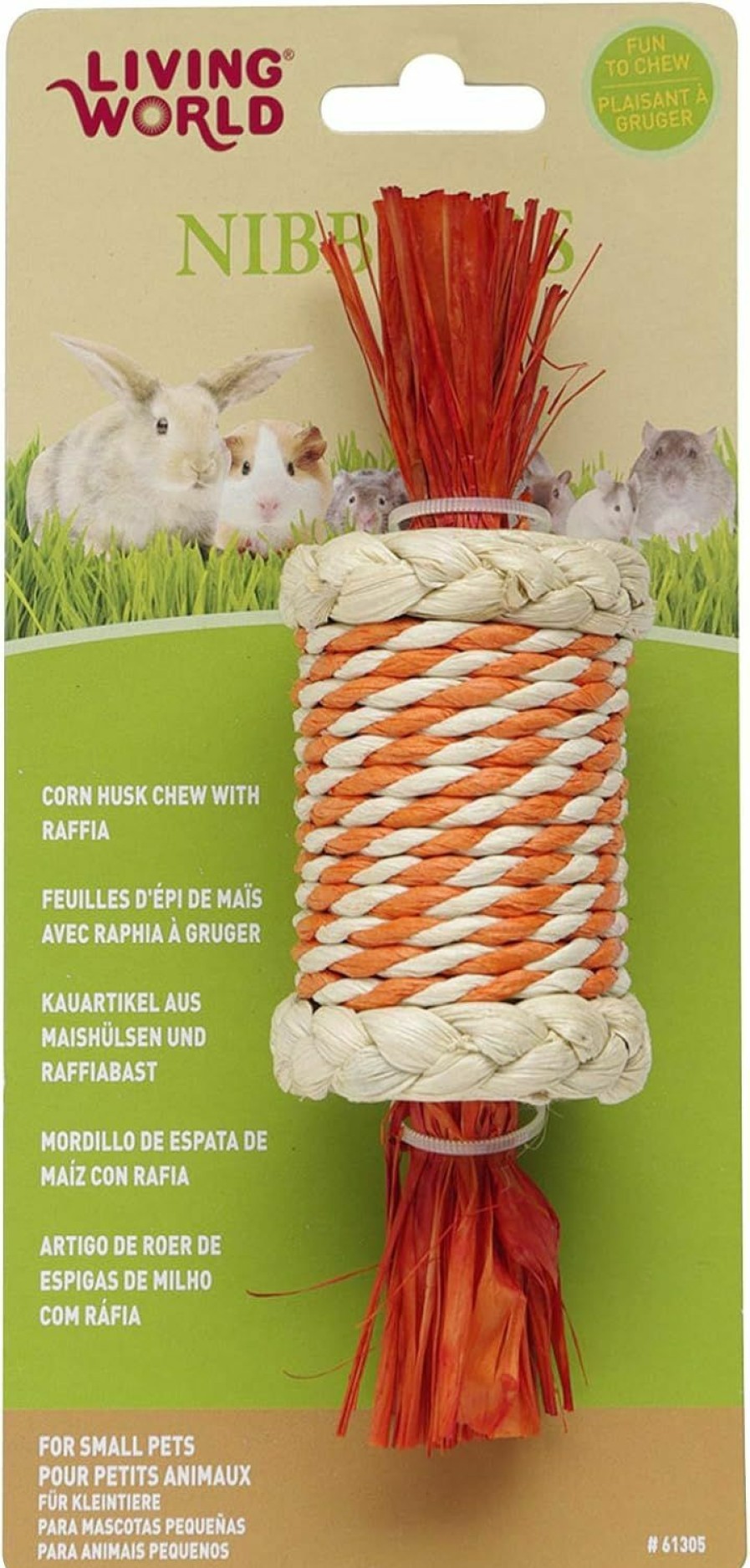 Small Animal Living World | Living World Nibblers Corn Husk Pet Chew, Candy