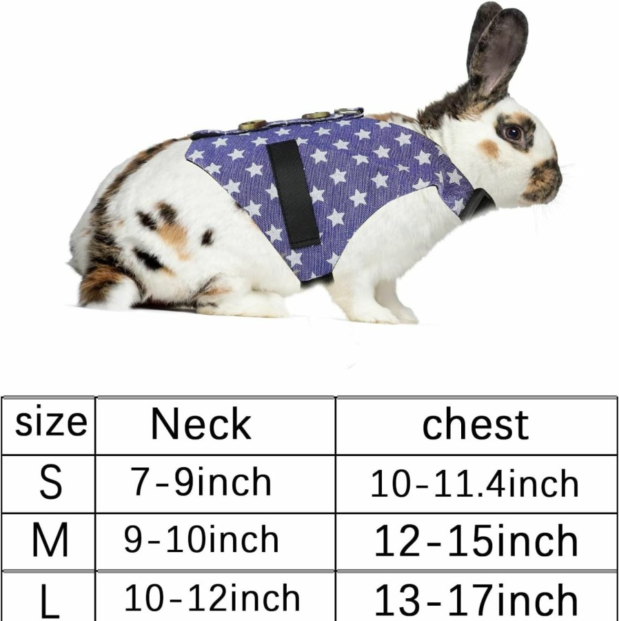 Small Animal Nuatpetin | Nuatpetin Cute Funny Rabbit Vest Harness And Leash Set, Soft Bunny Harness Formal Suit, Adjustable Heavy-Duty Buckle Strap Small Animal Clothes For Rabbit, Ferret, Guinea Pig, Kitten, Puppy