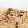 Small Animal Petsfit | Petsfit 6-Chamber Hamster Maze, Wooden Hamster House With Transparent Acrylic Lid, Hideout & Tunnel Exploring Toys For Hamsters Gerbils Mice